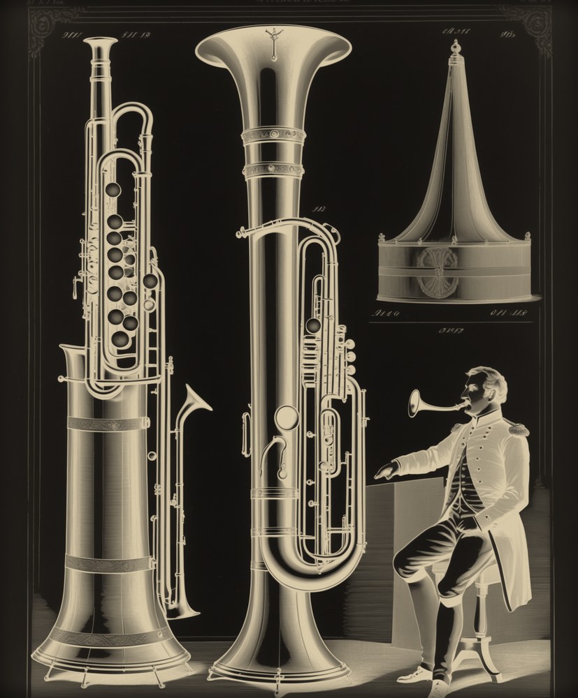 Engraving of an ophicleide